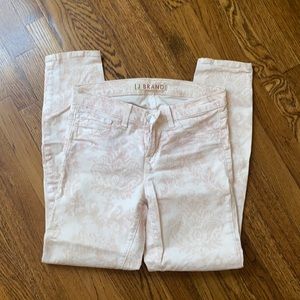 J Brand Floral Print Skinny Jeans Pink Pattern